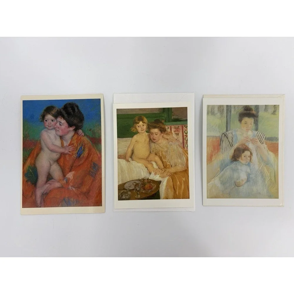Mary Cassatt Blank Inside Greeting Note Cards and Envelopes Lot of 11 Cards